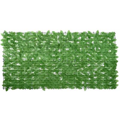 vidaXL Balkon-Sichtschutz mit Grünen Blättern 200x100 cm - Grün vidaXL Balkon-Sichtschutz mit Grünen Blättern 200x100 cm - Grün