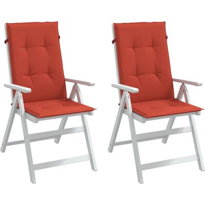 vidaXL Hochlehner-Kissen - 120x50x4 cm - Rot - Kissen vidaXL Hochlehner-Kissen - 120x50x4 cm - Rot - Kissen