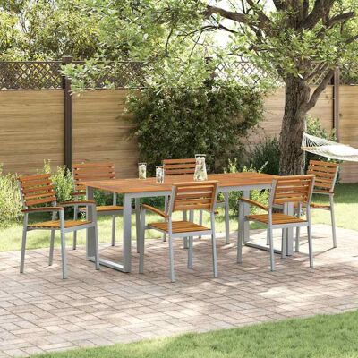 vidaXL Gartenstuhl 6 pcs Braun 56 x 57 x 87 cm Massivholz Akazie - Braun vidaXL Gartenstuhl 6 pcs Braun 56 x 57 x 87 cm Massivholz Akazie - Braun