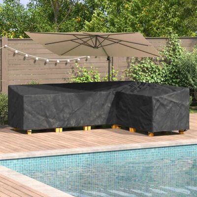 vidaXL Möbelbezug Schwarz 286 x 222 x 80 cm 210D Oxford Stoff - Schwarz vidaXL Möbelbezug Schwarz 286 x 222 x 80 cm 210D Oxford Stoff - Schwarz