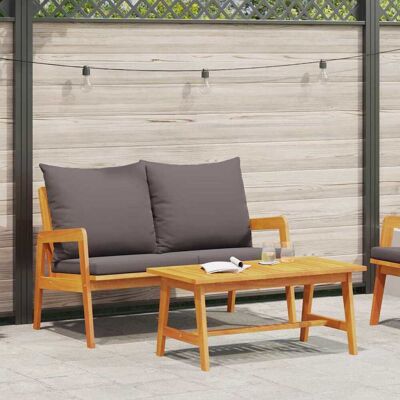 vidaXL Anthrazit Massivholz Akazie Gartenmöbel-Set - Outdoor Sofa Set vidaXL Anthrazit Massivholz Akazie Gartenmöbel-Set - Outdoor Sofa Set