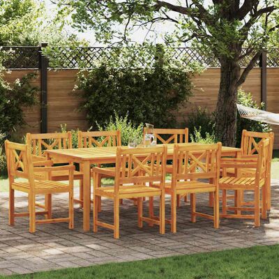 vidaXL Gartenstühle 8 pcs Natur Massives Akazienholz - Braun vidaXL Gartenstühle 8 pcs Natur Massives Akazienholz - Braun
