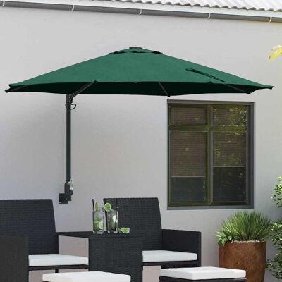 vidaXL Garten-Sonnenschirm Grün 248 x 248 x 148 cm Polyester und Stahl - Grün vidaXL Garten-Sonnenschirm Grün 248 x 248 x 148 cm Polyester und Stahl - Grün