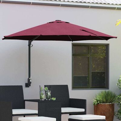 vidaXL Garten-Sonnenschirm Bordeauxrot 248 x 248 x 148 cm - Rot vidaXL Garten-Sonnenschirm Bordeauxrot 248 x 248 x 148 cm - Rot