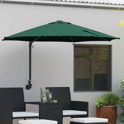 vidaXL Garten-Sonnenschirm Grün 248 x 248 x 148 cm Polyester und Stahl - Grün vidaXL Garten-Sonnenschirm Grün 248 x 248 x 148 cm Polyester und Stahl - Grün