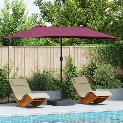 vidaXL Garten-Sonnenschirm Bordeauxrot 385 x 209 x 244 cm - Rot vidaXL Garten-Sonnenschirm Bordeauxrot 385 x 209 x 244 cm - Rot