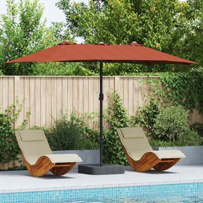 vidaXL Garten-Sonnenschirm Terrakotta 385 x 209 x 244 cm - Zinnoberrot vidaXL Garten-Sonnenschirm Terrakotta 385 x 209 x 244 cm - Zinnoberrot
