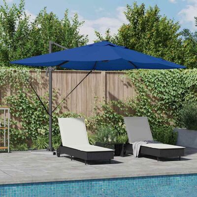 vidaXL Sonnenschirm 352 x 251 x 265 cm Polyester und Aluminium - Blau vidaXL Sonnenschirm 352 x 251 x 265 cm Polyester und Aluminium - Blau