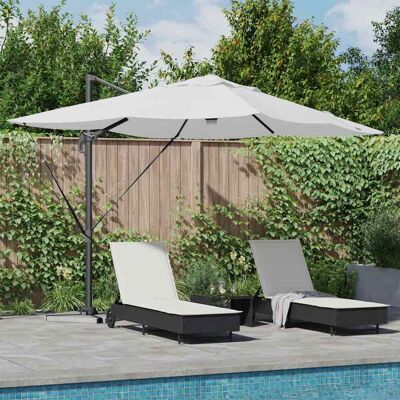 vidaXL Sonnenschirm Sand 351 x 250 x 253 cm Polyester und Aluminium - Braun vidaXL Sonnenschirm Sand 351 x 250 x 253 cm Polyester und Aluminium - Braun