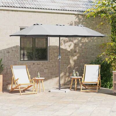 vidaXL Garten-Sonnenschirm Sand 370 x 197 x 239 cm - Braun vidaXL Garten-Sonnenschirm Sand 370 x 197 x 239 cm - Braun