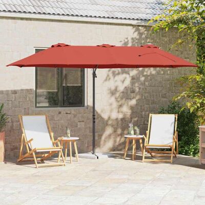 vidaXL Sonnenschirm Terrakotta 372 x 198 x 243 cm - Zinnoberrot vidaXL Sonnenschirm Terrakotta 372 x 198 x 243 cm - Zinnoberrot