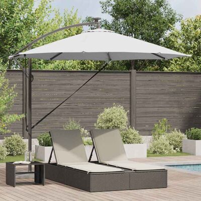 vidaXL Sonnenschirm Sand 294 x 294 x 248 cm Polyester und Aluminium - Braun vidaXL Sonnenschirm Sand 294 x 294 x 248 cm Polyester und Aluminium - Braun