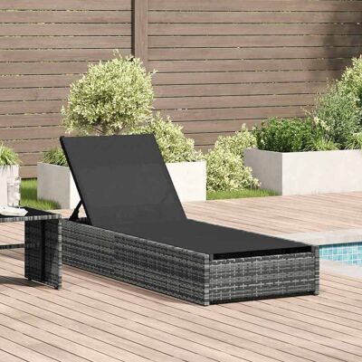 Vidaxl - Lounge Chair Grau 60x200x27 cm Polyrattan Vidaxl - Lounge Chair Grau 60x200x27 cm Polyrattan