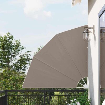 vidaXL Balkon Sichtschutz 140 x 140 cm Polyester Taupe - Taupe vidaXL Balkon Sichtschutz 140 x 140 cm Polyester Taupe - Taupe