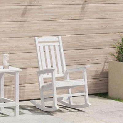 vidaXL Schaukelstuhl für den Garten Weiß 92 x 70 x 108cm HDPE - Weiß vidaXL Schaukelstuhl für den Garten Weiß 92 x 70 x 108cm HDPE - Weiß