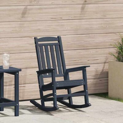 vidaXL Schaukelstuhl für den Garten Marineblau 92 x 70 x 108cm HDPE - Marineblau vidaXL Schaukelstuhl für den Garten Marineblau 92 x 70 x 108cm HDPE - Marineblau