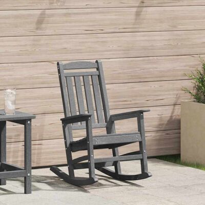 vidaXL Schaukelstuhl für den Garten Hellgrau 92 x 70 x 108cm HDPE - Hellgrau vidaXL Schaukelstuhl für den Garten Hellgrau 92 x 70 x 108cm HDPE - Hellgrau