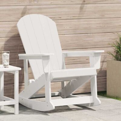 vidaXL Adirondack-Schaukelstuhl Weiß 92 x 73,5 x 92 cm HDPE - Weiß vidaXL Adirondack-Schaukelstuhl Weiß 92 x 73,5 x 92 cm HDPE - Weiß