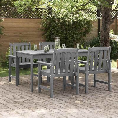 vidaXL Gartenstuhl 4 pcs Hellgrau 65,5 x 59 x 88 cm Polyethylen - Hellgrau vidaXL Gartenstuhl 4 pcs Hellgrau 65,5 x 59 x 88 cm Polyethylen - Hellgrau