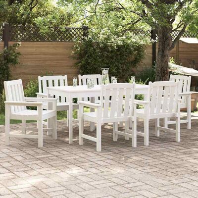 vidaXL Gartenstuhl 6 pcs Weiß 65,5 x 59 x 88 cm Polyethylen - Weiß vidaXL Gartenstuhl 6 pcs Weiß 65,5 x 59 x 88 cm Polyethylen - Weiß