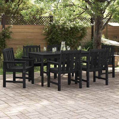 vidaXL Gartenstuhl 6 pcs Schwarz 65,5 x 59 x 88 cm Polyethylen - Schwarz vidaXL Gartenstuhl 6 pcs Schwarz 65,5 x 59 x 88 cm Polyethylen - Schwarz