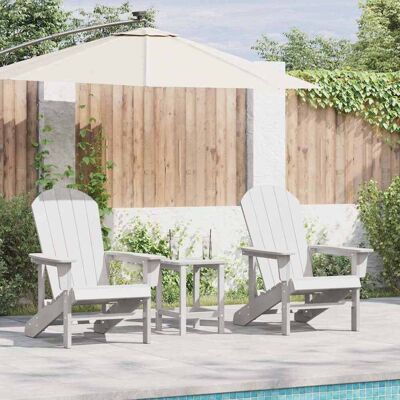 vidaXL Gartenstuhl 2 pcs Weiß 82 x 74 x 92 cm Polyethylen - Weiß vidaXL Gartenstuhl 2 pcs Weiß 82 x 74 x 92 cm Polyethylen - Weiß
