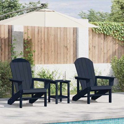 vidaXL Gartenstuhl 2 pcs Marineblau 82 x 74 x 92 cm Polyethylen - Marineblau vidaXL Gartenstuhl 2 pcs Marineblau 82 x 74 x 92 cm Polyethylen - Marineblau