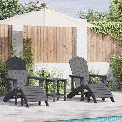vidaXL Gartenstuhl 2 pcs Hellgrau 83 x 74 x 92 cm Polyethylen - Hellgrau vidaXL Gartenstuhl 2 pcs Hellgrau 83 x 74 x 92 cm Polyethylen - Hellgrau