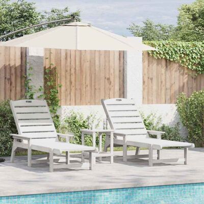 vidaXL Sonnenliege 2 pcs Weiß 195,5 x 53 x 98,5 cm Polyethylen - Weiß vidaXL Sonnenliege 2 pcs Weiß 195,5 x 53 x 98,5 cm Polyethylen - Weiß