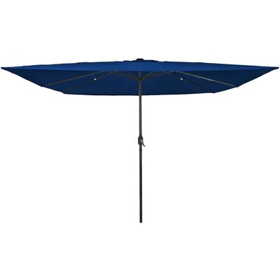 Vidaxl Gartenquadratschirm mit LED-Lichtern 295x245 cm Blau Vidaxl Gartenquadratschirm mit LED-Lichtern 295x245 cm Blau
