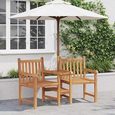 vidaXL Garten Gartenstühle 152 x 63 x 89 cm Massivholz Teak - Braun vidaXL Garten Gartenstühle 152 x 63 x 89 cm Massivholz Teak - Braun