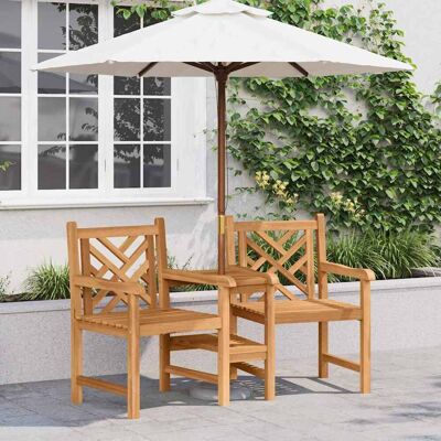 vidaXL Garten Gartenstühle 152 x 63 x 89 cm Massivholz Teak - Braun vidaXL Garten Gartenstühle 152 x 63 x 89 cm Massivholz Teak - Braun