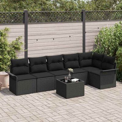 Vidaxl Beiges 7-teiliges Gartensofagarnitur - Gartensofaset Vidaxl Beiges 7-teiliges Gartensofagarnitur - Gartensofaset