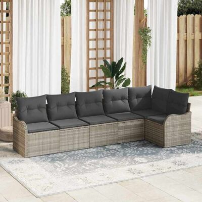 vidaXL Gartensofa-set Hellgrau Poly-Rattan - Hellgrau vidaXL Gartensofa-set Hellgrau Poly-Rattan - Hellgrau