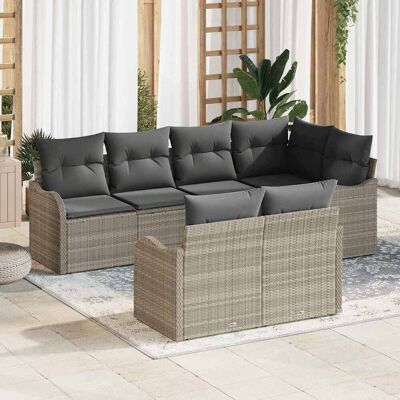 vidaXL Gartensofa-set Hellgrau Poly-Rattan - Hellgrau vidaXL Gartensofa-set Hellgrau Poly-Rattan - Hellgrau