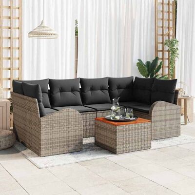 Vidaxl Gartensofa-Set - UV-resistantes Rattan für 6 Vidaxl Gartensofa-Set - UV-resistantes Rattan für 6