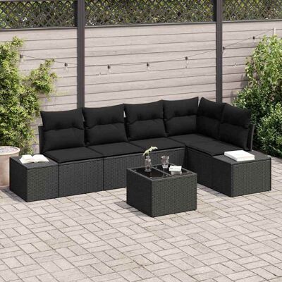Vidaxl Garten-Sofagruppe 6-teilig Beigepoly Rattan - Gartenmöbel Vidaxl Garten-Sofagruppe 6-teilig Beigepoly Rattan - Gartenmöbel