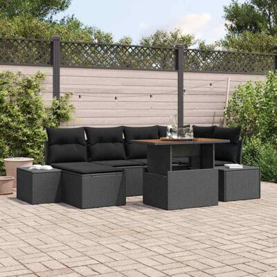 VidaXL Gartensofaset 7 Stück Kissen & Stauraum VidaXL Gartensofaset 7 Stück Kissen & Stauraum