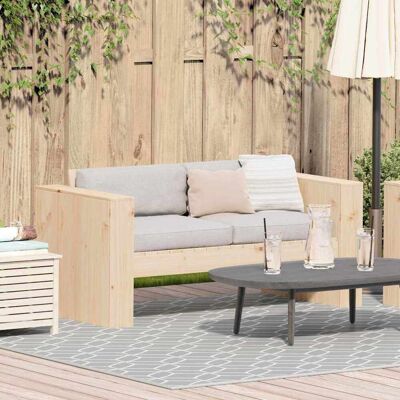 vidaXL Garten-Sofa Natur 134 x 60 x 62 cm Massives Kiefernholz - Braun vidaXL Garten-Sofa Natur 134 x 60 x 62 cm Massives Kiefernholz - Braun
