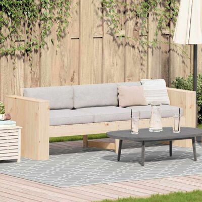 vidaXL Garten-Sofa Natur 185,5 x 60 x 62 cm Massives Kiefernholz - Braun vidaXL Garten-Sofa Natur 185,5 x 60 x 62 cm Massives Kiefernholz - Braun