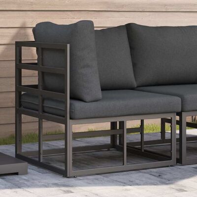 vidaXL Gartenmöbel Schwarz und Anthrazit 71,5 x 71,5 x 71 cm Metall - Schwarz vidaXL Gartenmöbel Schwarz und Anthrazit 71,5 x 71,5 x 71 cm Metall - Schwarz