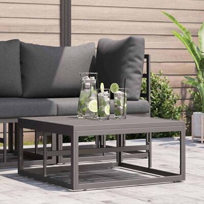 vidaXL Gartenmöbel Schwarz 70 x 70 x 32 cm Metall - Schwarz vidaXL Gartenmöbel Schwarz 70 x 70 x 32 cm Metall - Schwarz