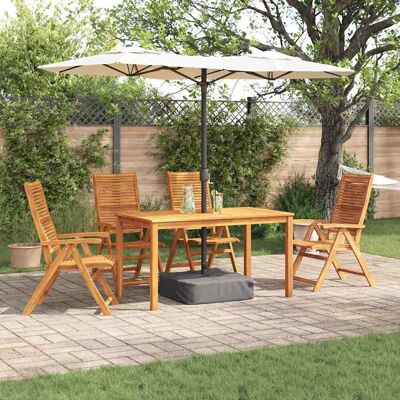 vidaXL Garten Essgruppe 5 pcs Braun Massivholz Akazie - Braun vidaXL Garten Essgruppe 5 pcs Braun Massivholz Akazie - Braun