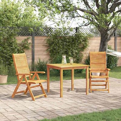 vidaXL Garten Essgruppe 3 pcs Braun Massivholz Akazie - Braun vidaXL Garten Essgruppe 3 pcs Braun Massivholz Akazie - Braun