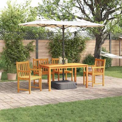 vidaXL - 3-Stück Akazien Stühle - Akazie - Gartenstuhl-Set vidaXL - 3-Stück Akazien Stühle - Akazie - Gartenstuhl-Set