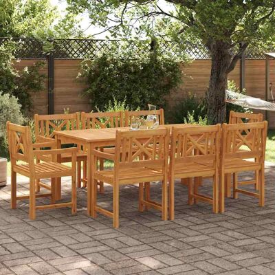vidaXL Garten Essgruppe 9 pcs Braun Massivholz Akazie - Braun vidaXL Garten Essgruppe 9 pcs Braun Massivholz Akazie - Braun