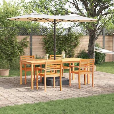 vidaXL Garten Essgruppe 7 pcs Braun Massivholz Akazie - Braun vidaXL Garten Essgruppe 7 pcs Braun Massivholz Akazie - Braun