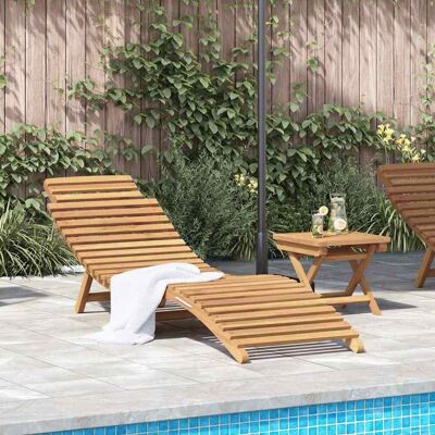 vidaXL Sonnenliege 2 pcs Braun 198 x 55 x 58,5 cm Massivholz Teak - Braun vidaXL Sonnenliege 2 pcs Braun 198 x 55 x 58,5 cm Massivholz Teak - Braun