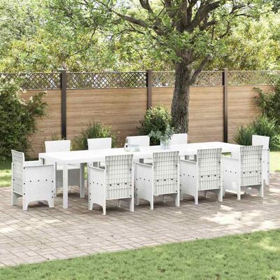 vidaXL Gartentisch Weiß 350 x 100 x 74 cm Poly-Rattan - Weiß vidaXL Gartentisch Weiß 350 x 100 x 74 cm Poly-Rattan - Weiß