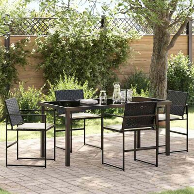 vidaXL - 2-Piece Garden Chair Set - Schwarz vidaXL - 2-Piece Garden Chair Set - Schwarz